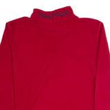 NAUTICA Mens Fleece Red 1/4 Zip XL