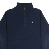 NAUTICA Mens Fleece Blue 1/2 Zip M
