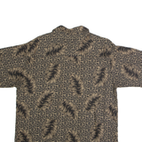 PURITAN Mens Hawaiian Shirt Black Viscose 90s Floral M