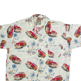 PINEAPPLE CONNECTION Car Mens Shirt Blue 90s Crazy Pattern M