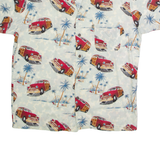PINEAPPLE CONNECTION Car Mens Shirt Blue 90s Crazy Pattern M