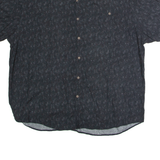 CAMPIA Mens Shirt Black 90s Floral XL