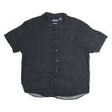 CAMPIA Mens Shirt Black 90s Floral XL