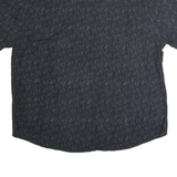 CAMPIA Mens Shirt Black 90s Floral XL