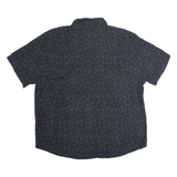CAMPIA Mens Shirt Black 90s Floral XL