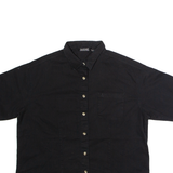 CHASE AUTHENTICS Womens Worker Shirt Black 90s XL