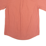 LL BEAN Mens Plain Shirt Red 90s M