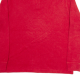 POLO RALPH LAUREN Mens Jumper Red 1/4 Zip Tight Knit L