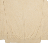 TOMMY HILFIGER Mens Jumper Brown V-Neck Tight Knit XL