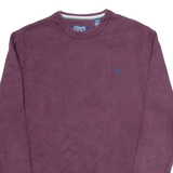 CHAPS Mens Jumper Purple Tight Knit S