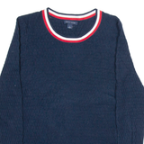 TOMMY HILFIGER Womens Jumper Blue Tight Knit M