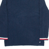 TOMMY HILFIGER Womens Jumper Blue Tight Knit M