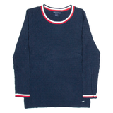 TOMMY HILFIGER Womens Jumper Blue Tight Knit M