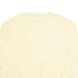 TOMMY HILFIGER Mens Jumper Yellow V-Neck Tight Knit 2XL