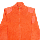 LAUREN RALPH LAUREN Womens Jumper Orange Tight Knit S