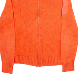 LAUREN RALPH LAUREN Womens Jumper Orange Tight Knit S