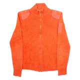 LAUREN RALPH LAUREN Womens Jumper Orange Tight Knit S