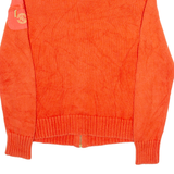 LAUREN RALPH LAUREN Womens Jumper Orange Tight Knit S