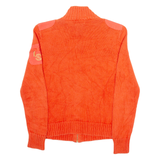 LAUREN RALPH LAUREN Womens Jumper Orange Tight Knit S