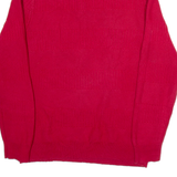 CHAPS Mens Jumper Red 1/4 Zip Tight Knit M