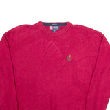 CHAPS Mens Jumper Red Tight Knit L