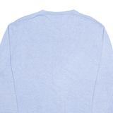 TOMMY HILFIGER Mens Jumper Blue V-Neck Tight Knit L