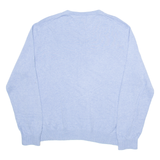 TOMMY HILFIGER Mens Jumper Blue V-Neck Tight Knit L