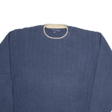 TOMMY HILFIGER Mens Jumper Blue Cable Knit 2XL