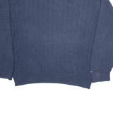 TOMMY HILFIGER Mens Jumper Blue Cable Knit 2XL