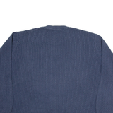 TOMMY HILFIGER Mens Jumper Blue Cable Knit 2XL