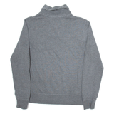 TOMMY HILFIGER Mens Jumper Grey Button Neck Tight Knit S