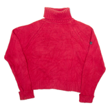 CALVIN KLEIN JEANS Womens Jumper Red Roll Neck Tight Knit M