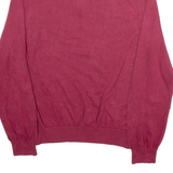 TOMMY HILFIGER Mens Jumper Maroon 1/4 Zip Tight Knit L