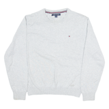 TOMMY HILFIGER Womens Jumper Grey Tight Knit S