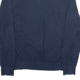 TOMMY HILFIGER Mens Jumper Blue V-Neck Tight Knit S