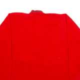 TOMMY HILFIGER Womens Cardigan Red Button Neck Tight Knit Wool S