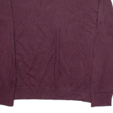 TOMMY HILFIGER Mens Patterned Jumper Maroon Argyle V-Neck Tight Knit M