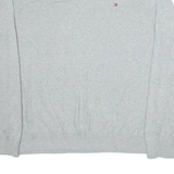 TOMMY HILFIGER Mens Jumper Grey V-Neck Tight Knit L