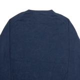TOMMY HILFIGER Mens Jumper Blue V-Neck Tight Knit L
