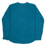 CALVIN KLEIN Womens Jumper Blue Chunky Knit L