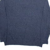 CALVIN KLEIN JEANS Mens Jumper Blue 1/4 Zip Tight Knit L