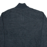 CALVIN KLEIN Mens Jumper Grey 1/4 Zip Tight Knit L