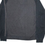 CALVIN KLEIN JEANS Mens Jumper Grey 1/4 Zip Tight Knit M