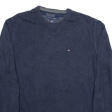 TOMMY HILFIGER Mens Jumper Blue Tight Knit L