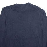 TOMMY HILFIGER Mens Jumper Blue Tight Knit L