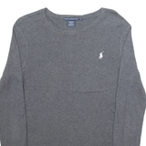 POLO SPORT RALPH LAUREN Womens Jumper Grey Tight Knit L