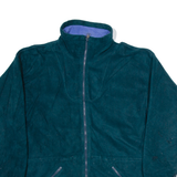 COLUMBIA Womens Fleece Green 1/4 Zip Tight Knit M