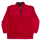 PREMIER Womens Fleece Red 1/4 Zip Tight Knit M