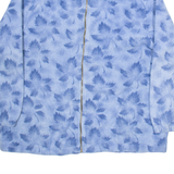 TRADITION Womens Patterned Fleece Blue Floral Tight Knit L