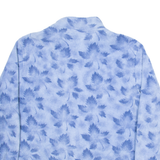TRADITION Womens Patterned Fleece Blue Floral Tight Knit L